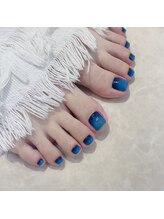 バニーアイズ 博多店(Bunny eyes)/ブルー系グラデ♪フットネイル