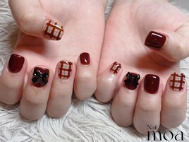 ブラウン　チェック