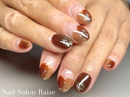 カジュアルネイル/ブラウン