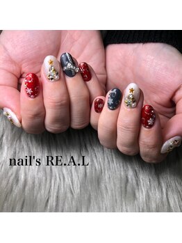 ネイルズリアル 倉敷(nail's RE.A.L)/クリスマスネイル