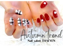 ネイルサロン ティーエイチセブン(Nail Salon TH SEVEN)/左右非対称！チェック柄ネイル