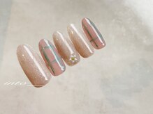 ネイルサロン イントゥ(into_)/チェック フラワー　春