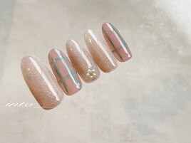 チェック フラワー　春