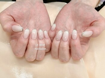 ルレーブ(LE REVE)/ガラスフレンチネイル