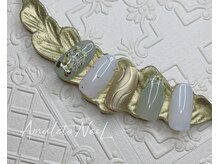 アムレート ネイル 蕨(Amuleto NaiL)/押し花ネイル（ミモザ風ネイル）