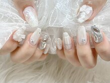 リベレ 福島店(LIBELLE)/キルティングネイル/白ネイル