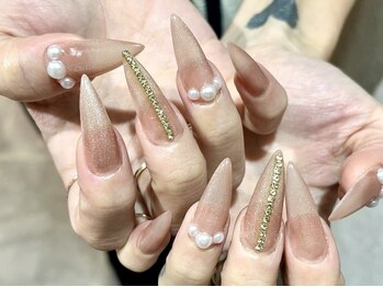 プロテア(protea)の写真/長さだしワンカラー¥8800★美フォルム形成にこだわり有!細く美しく見える指先に◇コンプレックスの解消も◎