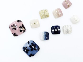 ネイルサロンクイール 宇都宮店(NAIL SALON QUILL)/キラキラ☆フラワーアート