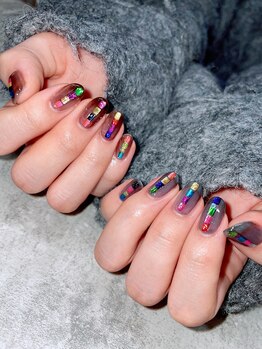 ステムネイル 下北沢(stem nail)/定額middle color hologram