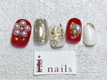 アイネイルズ 梅田店(I nails)/和装ゴールドニュアンス