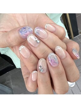 白べぇーっ 本店 湊町店/☆大人フラワーネイル☆