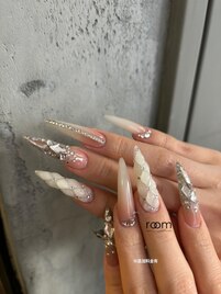 ロングネイル×キルティング