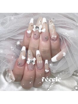 feerie nail-フェリネイル堀江-フィルイン/持ち込み/長さだし/ワンホン/フレンチリボン