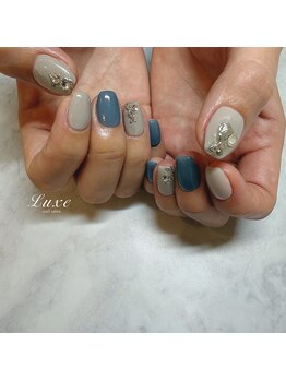 ネイルサロンリュクス (nailsalon Luxe)/スモーキーブルーデザイン