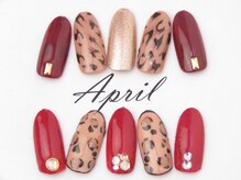 エイプリルプラス(April plus)/ヒョウ柄ネイル