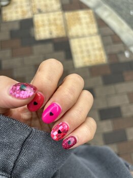 アトリエループ(atelier Loop by shiho)/ハートピンクネイル