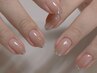 自爪| 【ちょい足しフレンチ】エレガント系ワンカラー+先端ラメライン¥5490