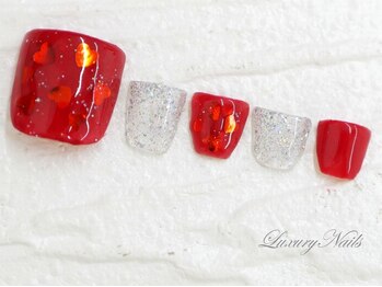 ラグジュアリーネイルズ アカバネ(Luxury Nails Akabane)/ハート*埋め尽くしNail