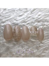 アルティノ ネイル ガーデン(altino nail garden)/ツイード×パール×秋×ガーリー