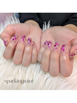 スパークリング ミント 森ノ宮店(sparkling mint)/ピンクラメ×ピンクハートホロ