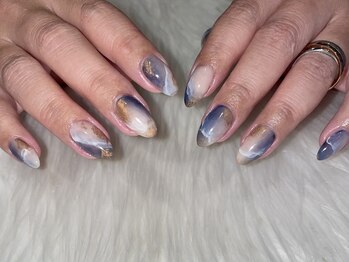 シェルネイル(SHELL NAIL)/水彩/ニュアンス/staff:kumagai