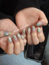 ヒトミネイルサロン(HITOMI NAIL SALON)/ふんわりグラデ×星ラメ春ネイル