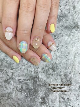 プライベート ネイルサロン マーマ(murmur)/チェックネイル