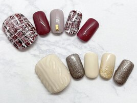 12・1月フットネイル￥7700