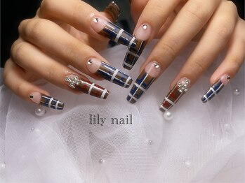リリーネイル(lily nail)/秋のチェックネイル