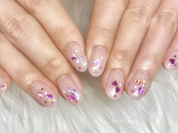 ハートホロネイル♪