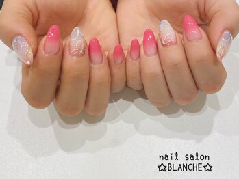 お花グラデーションネイル