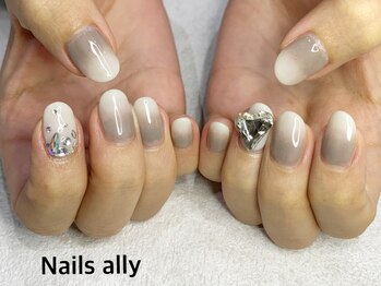 ネイルズアリー 立川店(Nails ally)/ビジュー×スワロフスキー×秋冬