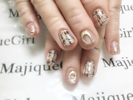 【チェックネイル】