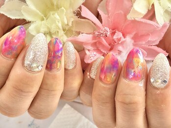 ディーネイル 京橋(D-nail)/立和名/夏イチオシ☆虹色ネイル