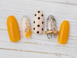 イエロー×ドット×リング