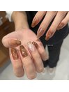 ブラウン　ニュアンスネイル☆