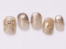 アイ ネイルズ 天神店(I nails)/テラコッタリボン　￥8300