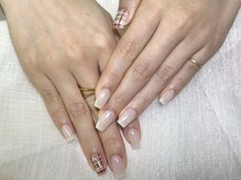 ピピーネイルズ 新宿(PIPPY NAILS)/シンプルチェックネイル