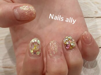 ネイルズアリー 立川店(Nails ally)/ブランドロゴ×クリアドーム