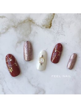 フィールネイル 天神橋店(feel nail)/パウダー/マグネット/クリスマス
