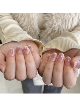 ミントリーフ バイ リート(Mint leaf by Reat)/チークネイル×マグネットグラデ