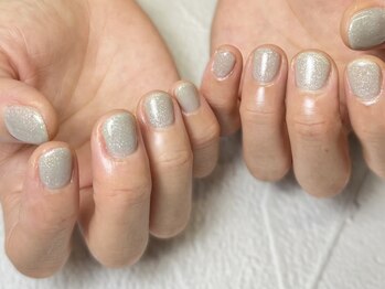 ラメワンカラーネイル