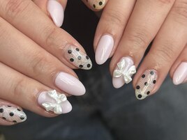 春　レース　ドット