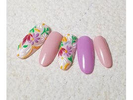 ぷっくりフラワーネイル☆