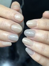 レディグリッター(Lady glitter)/ベージュ×グレー