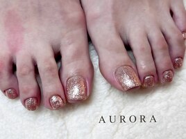 ワンカラー　フット　ラメ