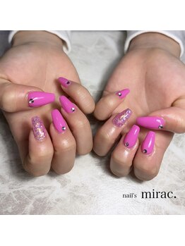 ネイルズミラク(nail's mirac.)/ピンクワンカラーネイル