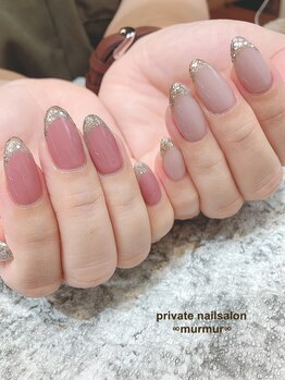 プライベート ネイルサロン マーマ(murmur)/ラメフレンチ