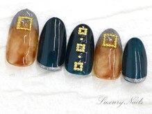 ラグジュアリーネイルズ オオミヤ(Luxury Nails Omiya)/べっ甲*深みカラー