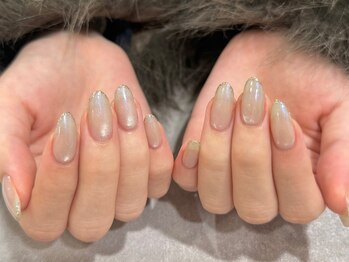 ローラン(LORAN)/マグネットネイル×細フレンチ